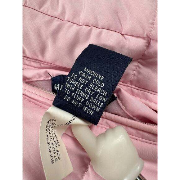 Ralph Lauren Reversible Puffer Vest Girls Size XL (16) Pink Cream Full Zip Down - Picture 8 of 13